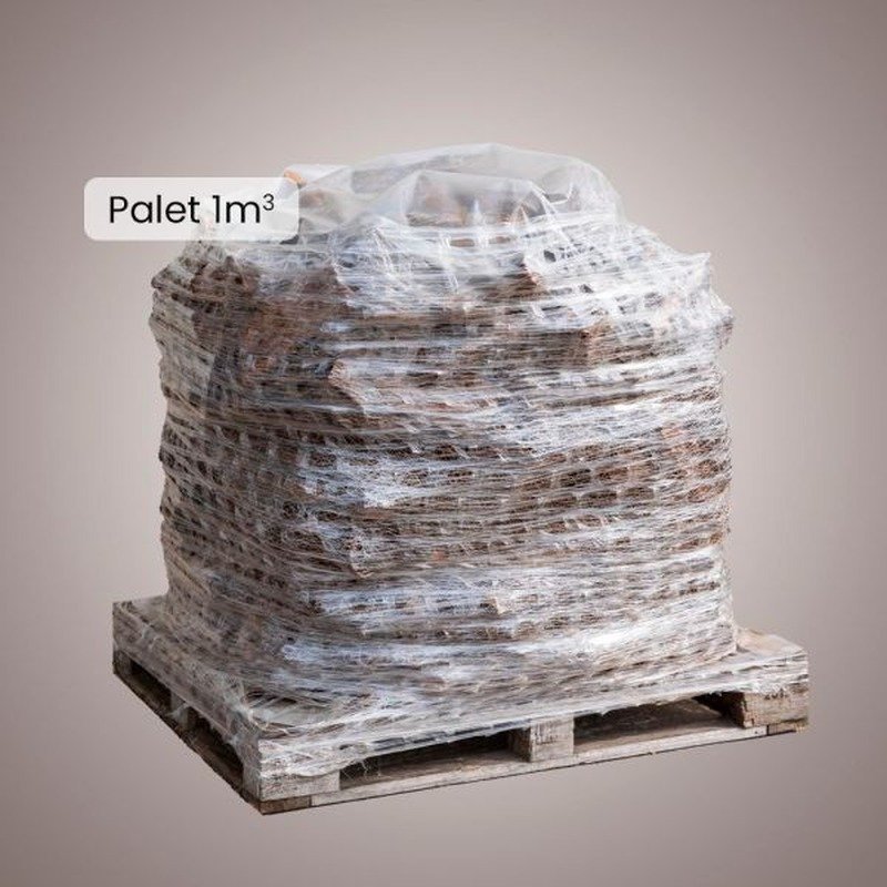 Leña para estufas en palet
