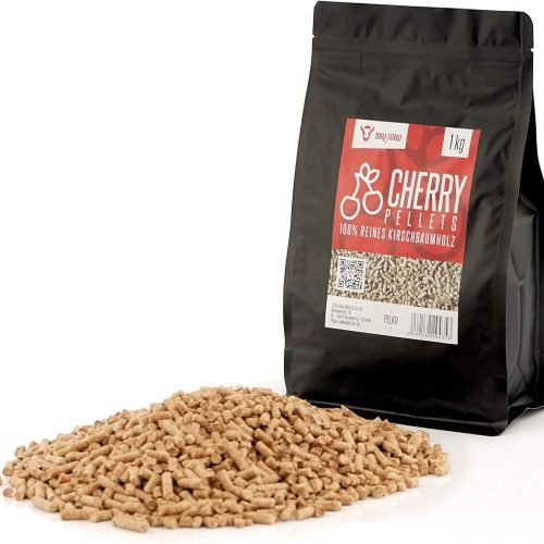 BBQ-Toro Pellets de 100% Madera de Cerezo Cherry | 1 Kg | para Barbacoas, Ahumadores, Fumador, Horno de Pellets y Sistemas de Calefacción | Pellets pa