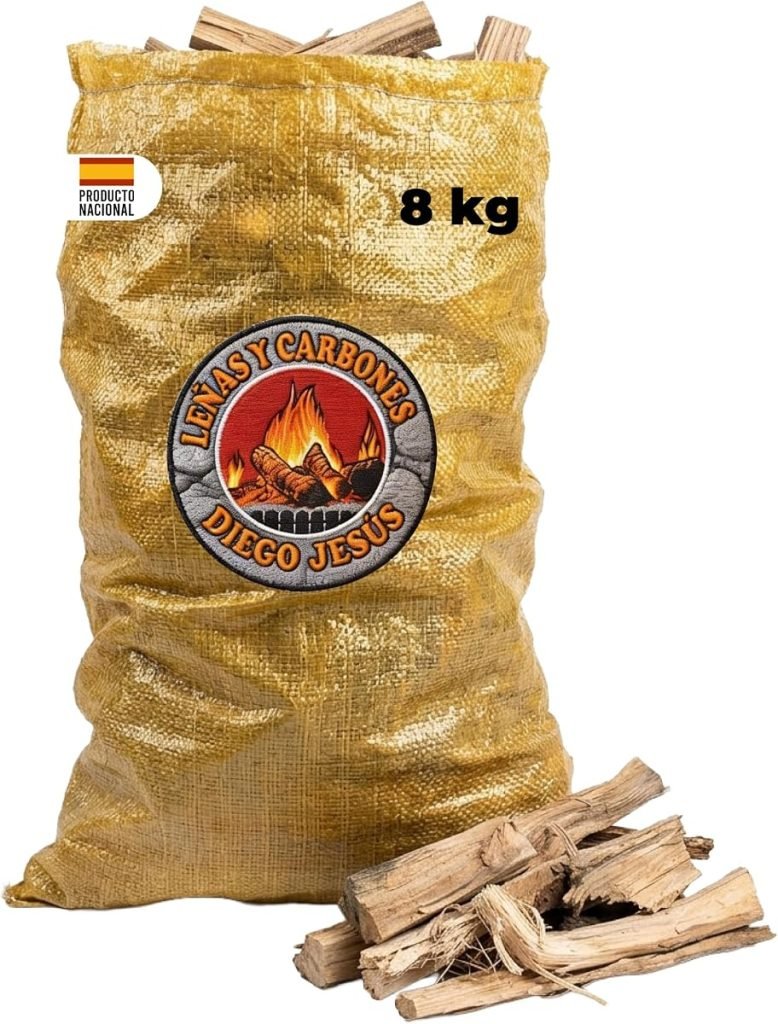 Astillas de Encendido 8 kg Madera Natural Seca para Chimenea Estufa Barbacoa y Horno de Leña Encendido Rápido Fuego Duradero Fácil Almacenamiento y Us