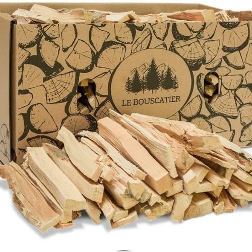 Le Bouscatier Madera de encendido para chimenea, estufa, estufas, barbacoa y brasero. Fabricación francesa. 6 kg de madera seca esencia frondosa lista