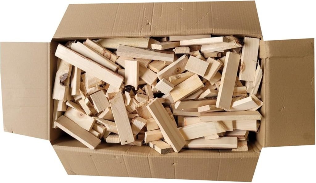 Leña de abeto 14 kg – Madera seca de abeto para chimenea, barbacoa y estufa – Sin productos químicos, respetuoso con el medio ambiente, combustión lim