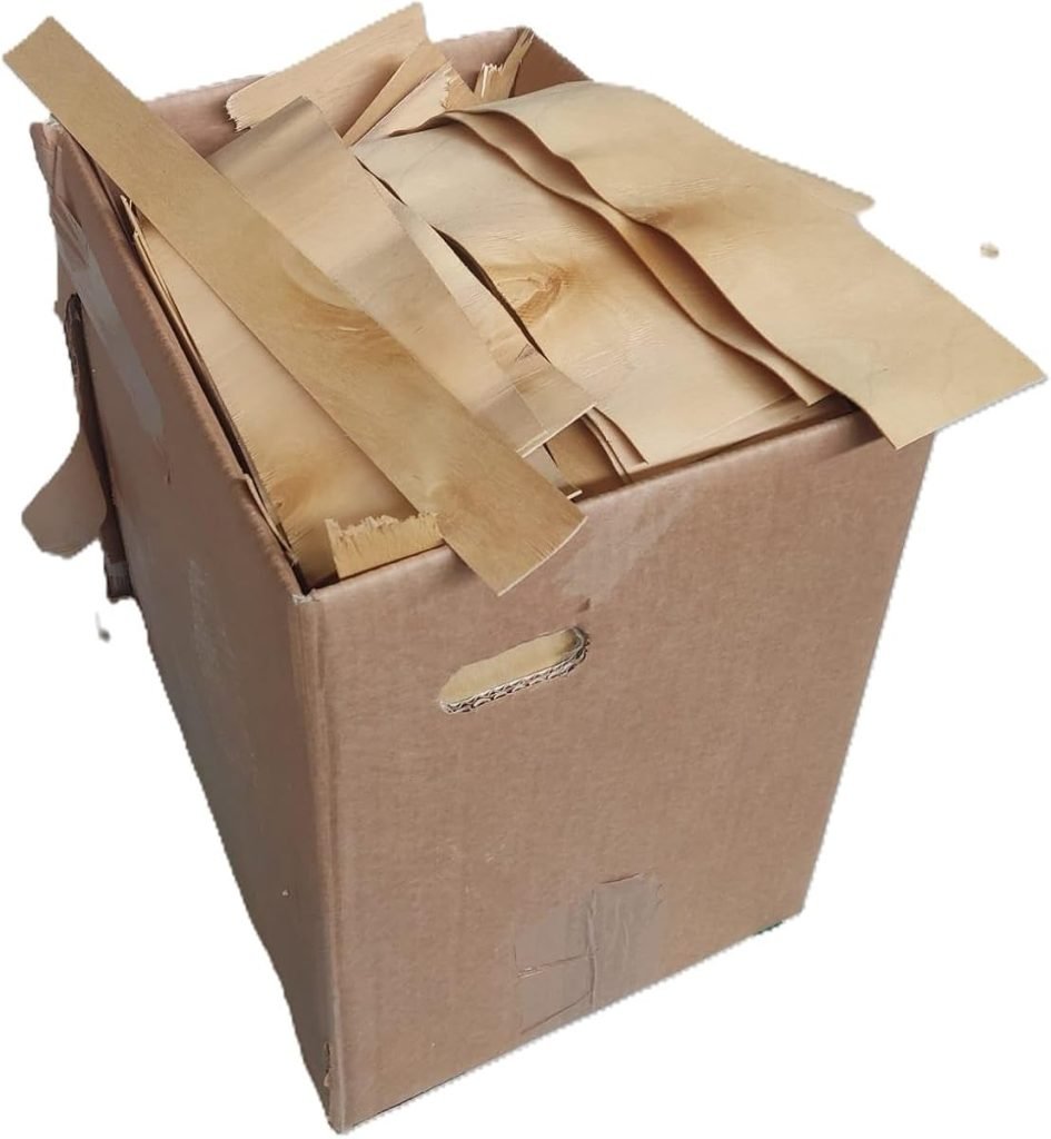 Astillas y Tacos de Madera de Haya Natural para leña, Totalmente Seca, Caja 8kg. Ideal para braseros, Estufas, hornos de leña, fogatas y Barbacoas. (L