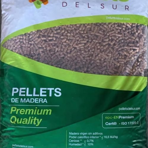 Saco Pellet 15 kg. Pellets para Estufas. Pellets de Madera 100% válido para Estufa de leña y/o Todo Tipo de Dispositivos operados con Pelle TS. Quemad