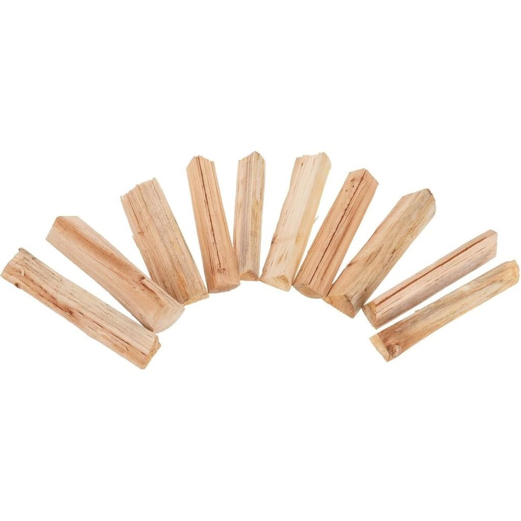 jojofuny Leña para Chimenea y Fogatas 22 Cm, Paquete 10 Piezas de Madera Seca de Pino para Barbacoa, Horno de Pizza y Cocina al Aire Libre, Baja Emisi