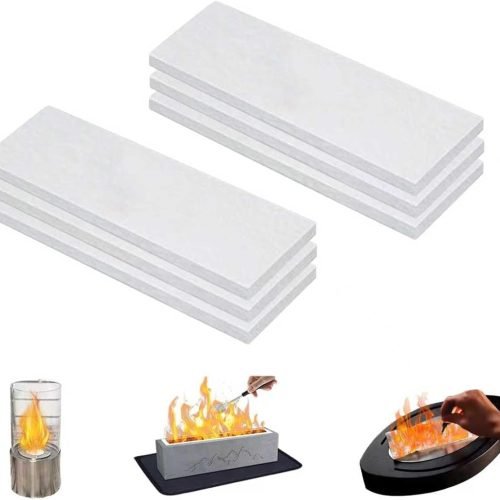 Lana de cerámica para bioetanol 300x100x10mm Esponja de cerámica de la chimenea en lana Adecuado para chimeneas, chimeneas de mesa, estufas de barbaco