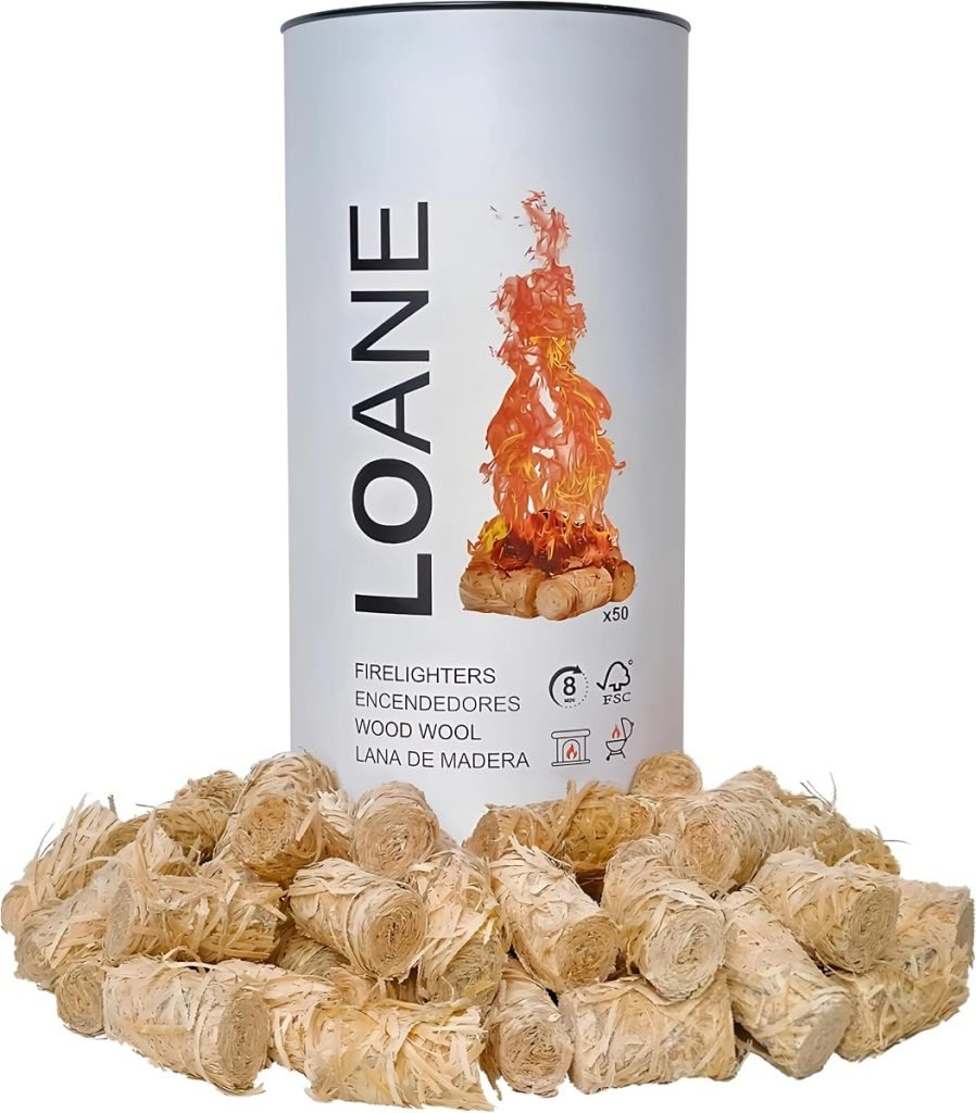 LOANE – Pastillas Encendido Chimenea – Encendedor Chimenea, Encendedor Barbacoa, Pastillas Encendido, Encendedores Ecológicos, Ecendedores Naturales,