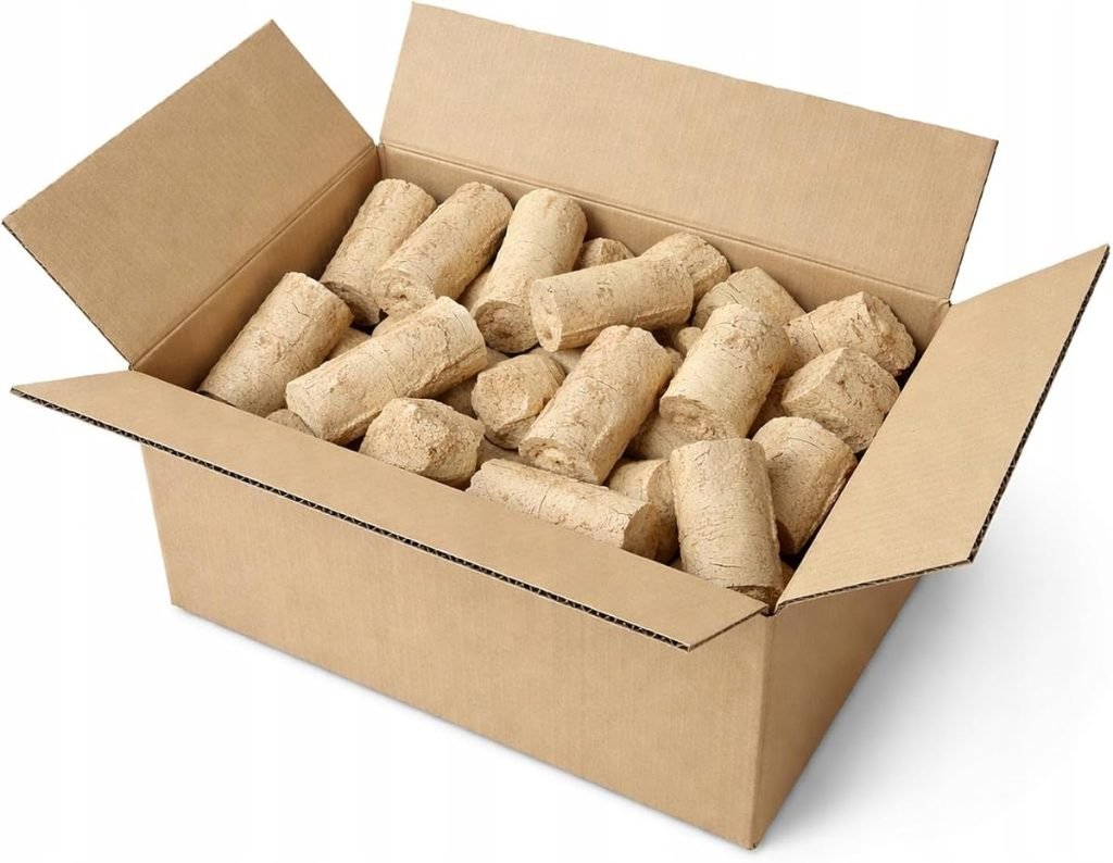 Briquetas de haya para chimenea, 25 kg. 100% madera de haya sin aditivos, alta densidad, combustión prolongada, pocas cenizas. Para chimeneas, estufas