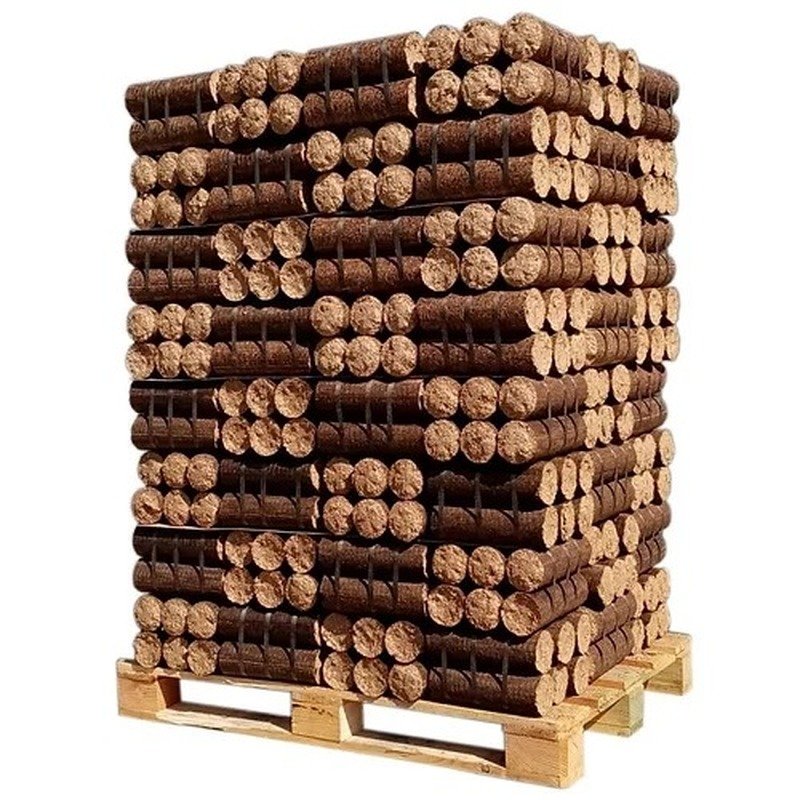Madera especial compactada para uso nocturno — palet de 960 kg