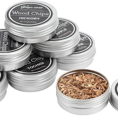 Focket Chips de Madera para Ahumador de Cócteles, 8 Sabores Virutas de Ahumador de Madera Astillas de Madera para Ahumador, Astillas de Madera para Fu