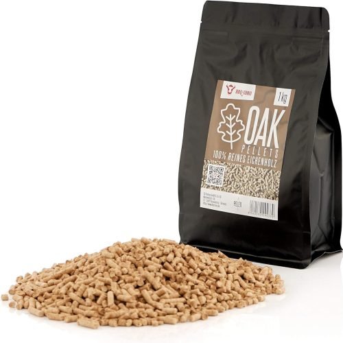 BBQ-Toro Pellets para Barbacoa de 100% Madera de Roble | 1 kg | Pellets de Roble para Barbacoa, Ahumador, Horno de Pizza de Pellets y Sistemas de Cale