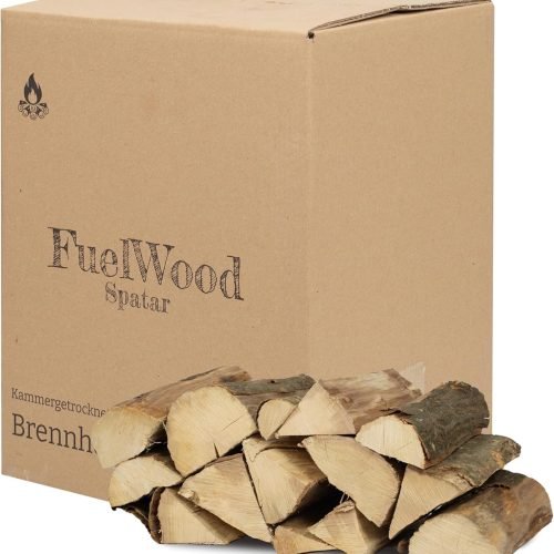 Leña de Carpe, Secado al Horno, 25 cm, Menos del 15% de Humedad, Ideal para Horno, Chimenea, Barbacoa, Barbacoa y Hoguera, leña, leña, Barbacoa (25 li