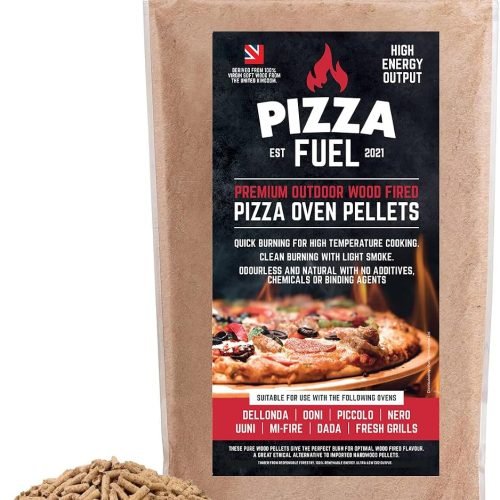 Pellets de Madera para Horno de Pizza de Alta Potencia de 5 kg para Parrillas Dallonda Nero Fresh Uuni Ninja Woodfire y más, Bolsa resellable, Horno d