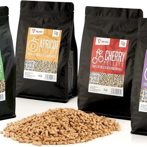 BBQ-Toro Set de Pellets 100% Madera Frutal | con 4 Variedades de 1 Kg c/u | Juego de Pellets para Barbacoa, Ahumador, Horno para Pizza y para Ahumar |